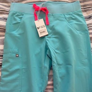 Figs kade scrub pants neon blue